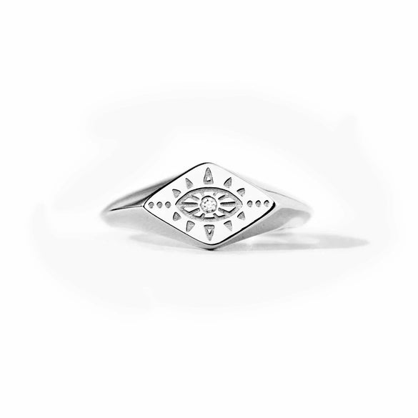 Wholesale Women's Simple Fashion Ring S925 Sterling Silver Gold Geometric Pattern Electroplated