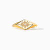Wholesale Women's Simple Fashion Ring S925 Sterling Silver Gold Geometric Pattern Electroplated