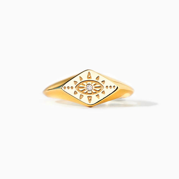Wholesale Women's Simple Fashion Ring S925 Sterling Silver Gold Geometric Pattern Electroplated
