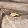 Wholesale Women's Simple Fashion Ring S925 Sterling Silver Gold Geometric Pattern Electroplated