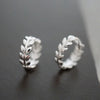 Wholesale Women's Simple Fresh Pastoral Style Copper Leaf Earrings With Electroplating