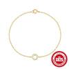 Wholesale Women's Simple Geometric Circle Bracelet In 925 Silver With Golden Electroplating
