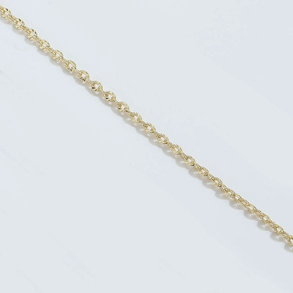 Wholesale Women's Simple Geometric Copper Bamboo Chain With Electroplating And Mixed Gemstone Setting