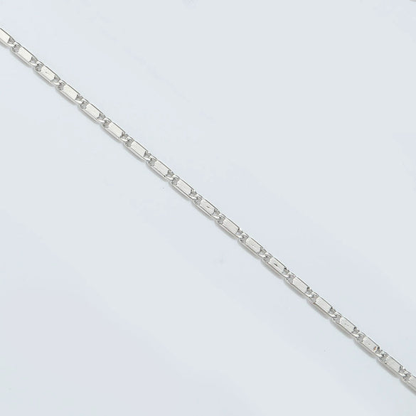 Wholesale Women's Simple Geometric Copper Bamboo Chain With Electroplating And Mixed Gemstone Setting