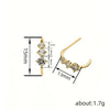 Wholesale Women's Simple Geometric Copper Earrings Inlaid With Zirconia