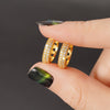 Wholesale Women's Simple Geometric Copper Earrings With Microinlaid Zirconia