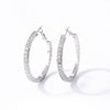 Wholesale Women's Simple Geometric Copper Earrings With Zircon Inlay