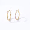 Wholesale Women's Simple Geometric Copper Earrings With Zircon Inlay