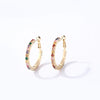 Wholesale Women's Simple Geometric Copper Earrings With Zircon Inlay