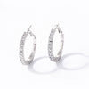Wholesale Women's Simple Geometric Copper Earrings With Zircon Inlay