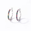 Wholesale Women's Simple Geometric Copper Earrings With Zircon Inlay