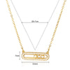 Wholesale Women's Simple Geometric Copper Electroplated Threediamond Sliding Necklace With Zircon Pendant Snake Bone Chain