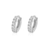 Wholesale Women's Simple Geometric Copper Inlaid Zircon Heart And Star Pattern Earrings And Ear Bone Clips