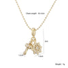 Wholesale Women's Simple Geometric Copper 18K Gold Plated Cross Heart Pendant Necklace