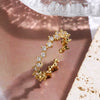 Wholesale Women's Simple Geometric Copper 18K Gold Plated Zircon Ring With Micro Inlay