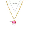 Wholesale Women's Simple Geometric Copper Necklace With Microinlaid Color Zircon And Electroplating