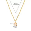Wholesale Women's Simple Geometric Copper Necklace With Microinlaid Color Zircon And Electroplating