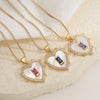 Wholesale Women's Simple Geometric Copper Plated 18K Gold Heart Pendant Necklace