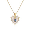 Wholesale Women's Simple Geometric Copper Plated 18K Gold Heart Pendant Necklace