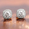 Wholesale Women's Simple Geometric Copper Zirconia Earrings