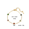 Wholesale Women's Simple Geometric Crystal Zircon Titanium Steel Electroplated Bracelet