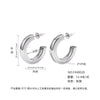 Wholesale Women's Simple Geometric Cshaped Titanium Steel Electroplated Earrings