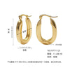 Wholesale Women's Simple Geometric Cshaped Titanium Steel Electroplated Earrings
