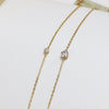 Wholesale Women's Simple Geometric Diamond Bracelet 925 Sterling Silver Plated 14K Gold