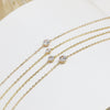 Wholesale Women's Simple Geometric Diamond Bracelet 925 Sterling Silver Plated 14K Gold