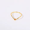 Wholesale Women's Simple Geometric Diamond Design Titanium Steel Ring With Furnace Vacuum Plating