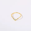 Wholesale Women's Simple Geometric Diamond Design Titanium Steel Ring With Furnace Vacuum Plating