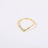 Wholesale Women's Simple Geometric Diamond Design Titanium Steel Ring With Furnace Vacuum Plating