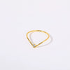 Wholesale Women's Simple Geometric Diamond Design Titanium Steel Ring With Furnace Vacuum Plating