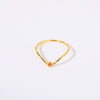 Wholesale Women's Simple Geometric Diamond Design Titanium Steel Ring With Furnace Vacuum Plating