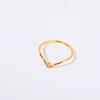 Wholesale Women's Simple Geometric Diamond Design Titanium Steel Ring With Furnace Vacuum Plating