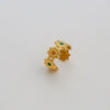 Wholesale Women's Simple Geometric Flower Electroplated Stainless Steel Open Ring Highend Jewelry