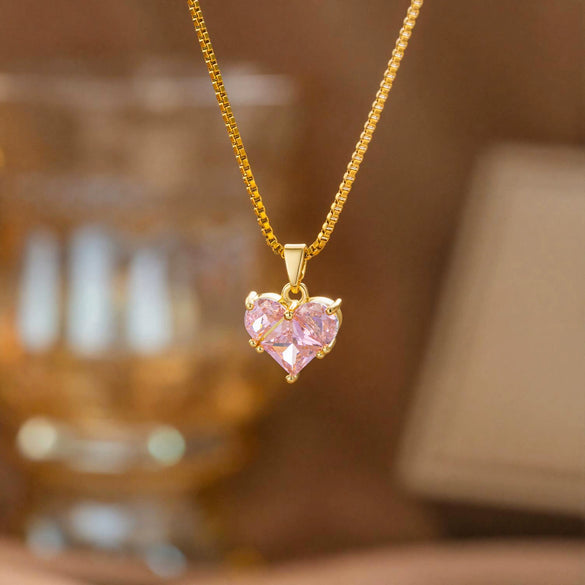 Wholesale Women's Simple Geometric Fruit Pattern Copper Inlaid With Zircon Electroplated Accessories Set Including Necklaces Earrings And Bracelets