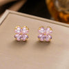 Wholesale Women's Simple Geometric Fruit Pattern Copper Inlaid With Zircon Electroplated Accessories Set Including Necklaces Earrings And Bracelets