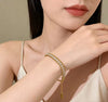 Wholesale Women's Simple Geometric Gold Plated Titanium Steel Bracelet