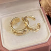 Wholesale Women's Simple Geometric Inlaid Zircon Copper Ring