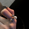 Wholesale Women's Simple Geometric Inlaid Zircon Copper Ring
