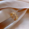 Wholesale Women's Simple Geometric Inlaid Zircon Copper Ring