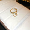 Wholesale Women's Simple Geometric Inlaid Zircon Copper Ring