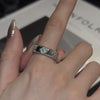 Wholesale Women's Simple Geometric Inlaid Zircon Copper Ring