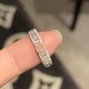 Wholesale Women's Simple Geometric Inlaid Zircon Copper Ring