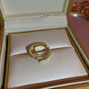 Wholesale Women's Simple Geometric Inlaid Zircon Copper Ring