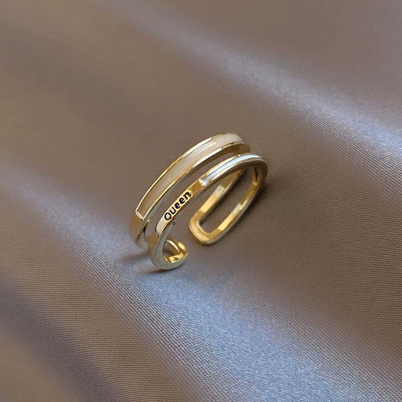 Wholesale Women's Simple Geometric Inlaid Zircon Copper Ring