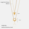 Wholesale Women's Simple Geometric 18K Gold Electroplated Stainless Steel Sun Necklace With Ochain