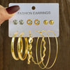Wholesale Women's Simple Geometric Metal Alloy Electroplated Circle Hoop And Stud Earrings