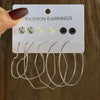 Wholesale Women's Simple Geometric Metal Alloy Electroplated Circle Hoop And Stud Earrings